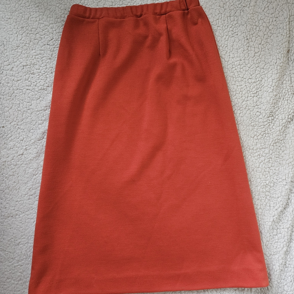 Elegant and Vibrant Orange Midi Skirt